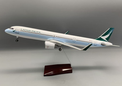 47CM 1:95 CATHAY PACIFIC AIRBUS A321NEO Plane Landing Gear Resin Aircraft Model