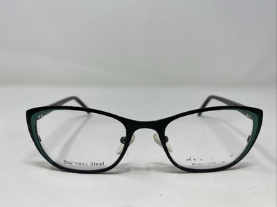 La Scala 879 GREEN 50-19-137 Green/Black Full Rim Eyeglasses Frame JJ18