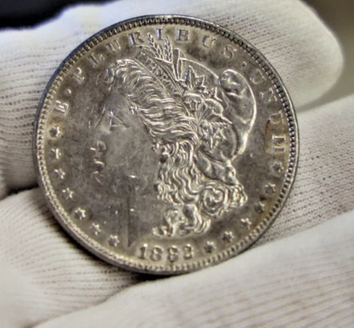 1882 US Morgan Silver Dollar $1 AU+