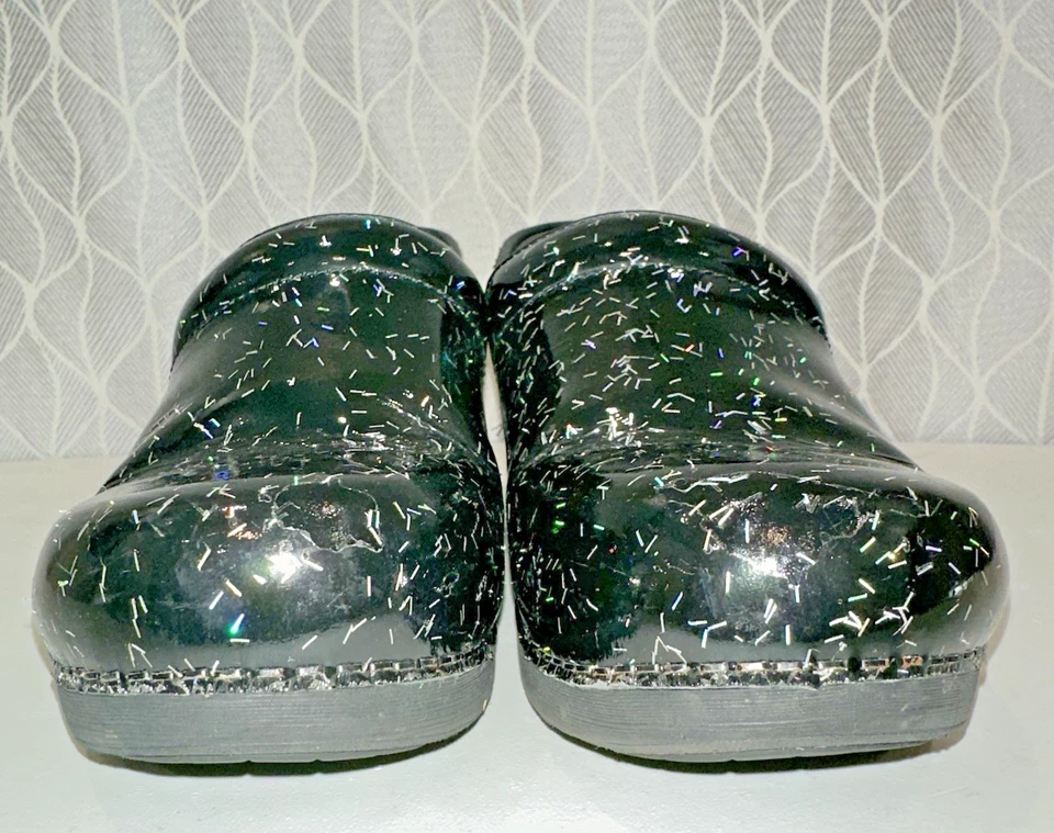 Dansko XP 2.0 Women’s Size 10 (42 EU) Black Holographic Sparkles Clogs Shoes - Image 3 of 4