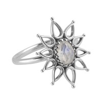 925 Sterling Silver Moonstone Pattern Ring Boho/hippy/vintage/antique Jewellery 925 Sterling Silver Moonstone Pattern Ring Boho/hippy/vintage/antique Jewellery
