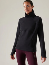 Athleta Altitude Polartec Funnel Neck Sweatshirt Black Small 830964