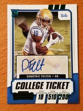 2021 Contenders Draft Green #311 Demetric Felton UCLA Browns Auto #'d 30/49