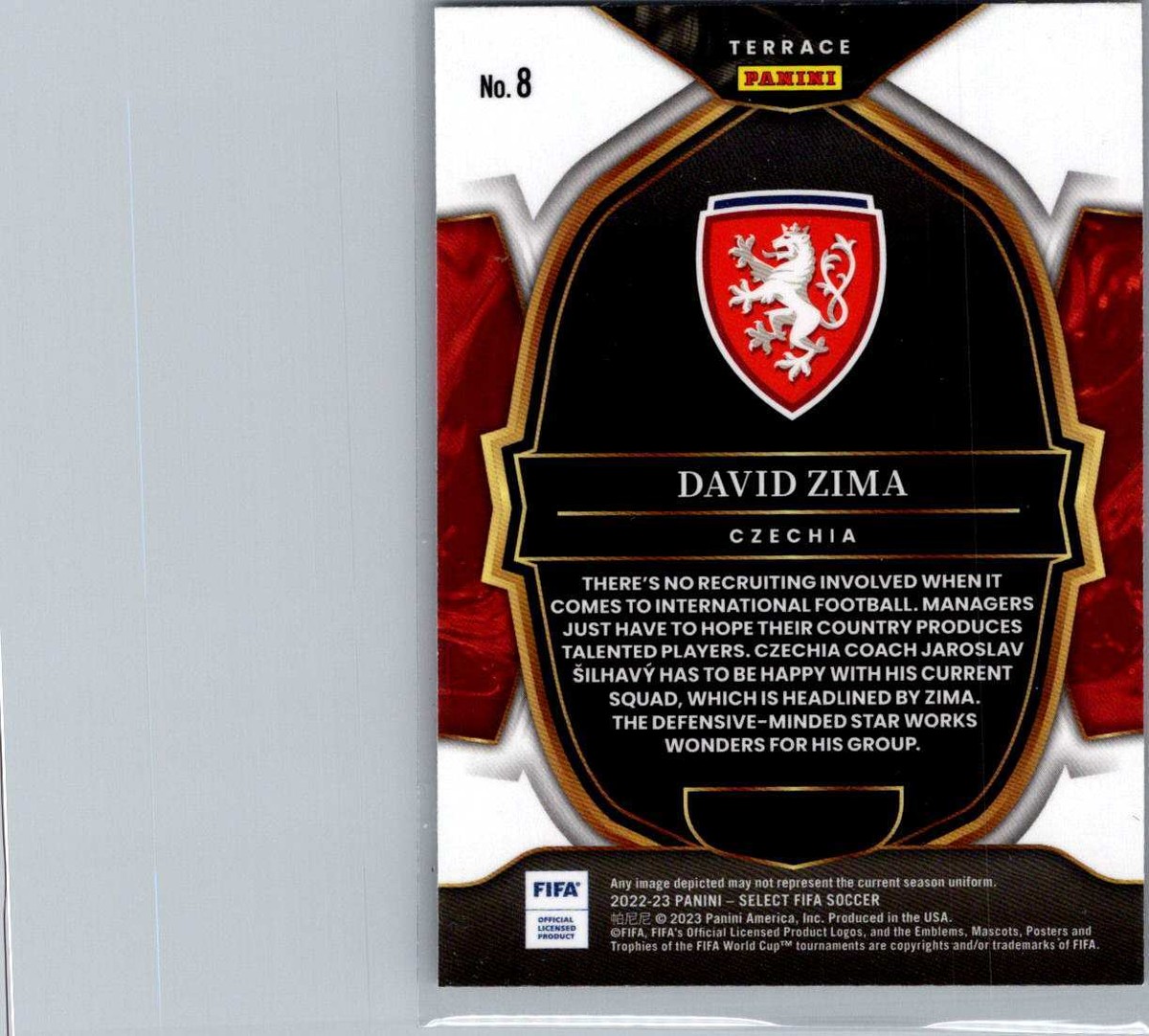 David Zima #8 2022-23 Panini Select FIFA Czech Republic | eBay