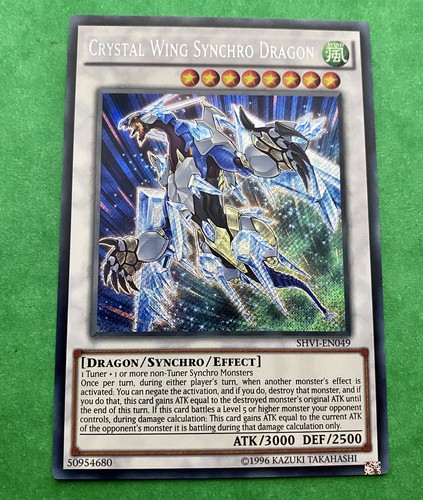 Yu-Gi-Oh! Crystal Wing Synchro Dragon SHVI-EN049 Secret Rare Nr Mint Misprint - 第 1/2 張圖片