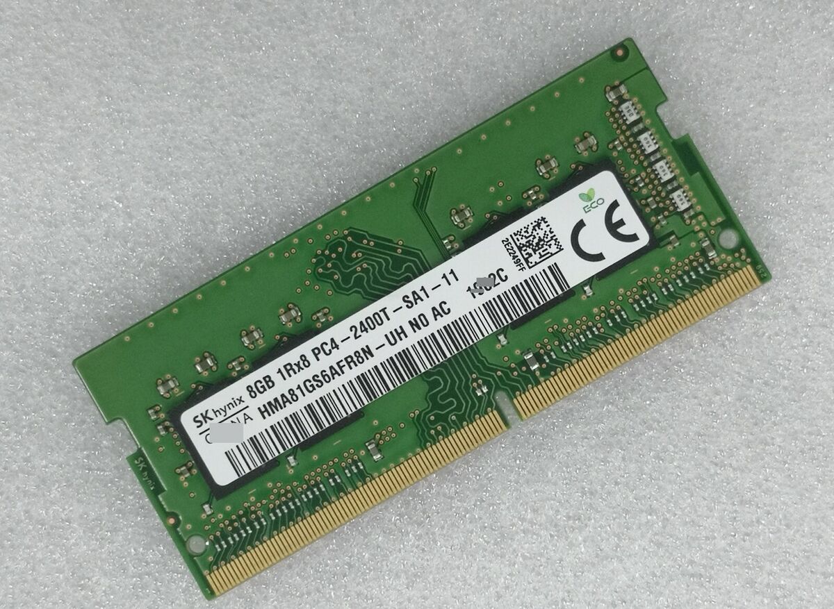 SK Hynix 8GB DDR4 2400 Laptop SO-DIMM RAM 1Rx8 PC4-19200 SK Hynix 8GB DDR4 2400 Laptop SO-DIMM RAM 1Rx8 PC4-19200