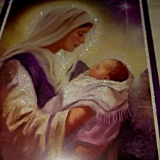 American Greetings Box Of 20 RELIGIOUS Christmas Cards Madonna Jesus Christ NEW