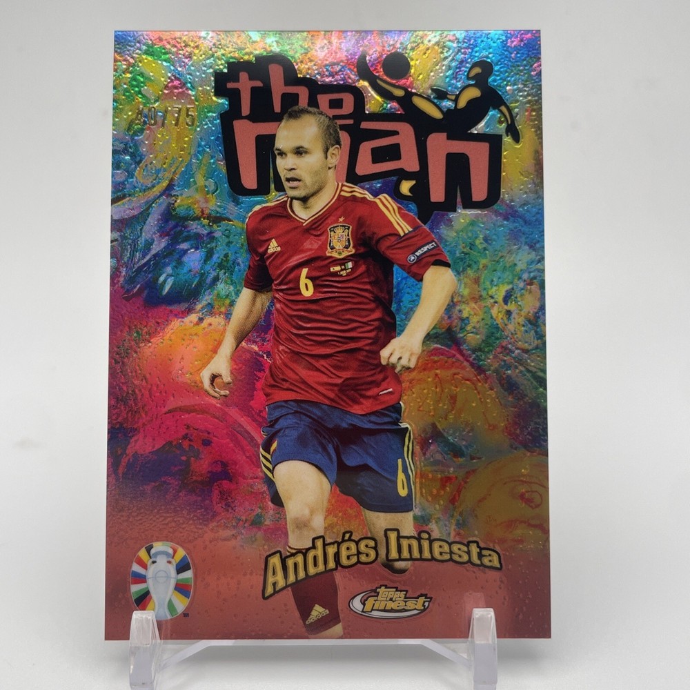 Andres Iniesta Topps Finest Road To UEFA Euro 2024 The Man Rose Gold 40/75 SPAIN