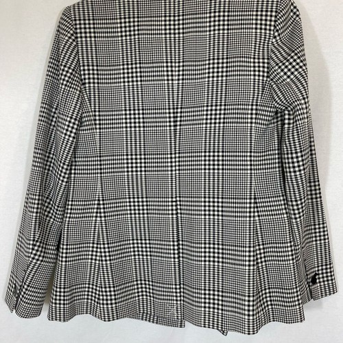 NWT Club Monaco Old Money Classy Plaid Fall Blazer Double Breasted Collarless 0 - Picture 5 of 9