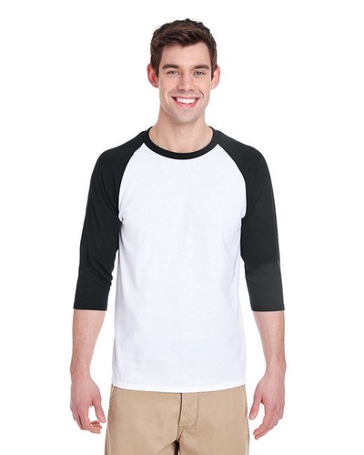 Gildan Adult Heavy Cotton 5.3 oz., 3/4 Raglan Sleeve TShirt - G570 - Picture 2 of 5