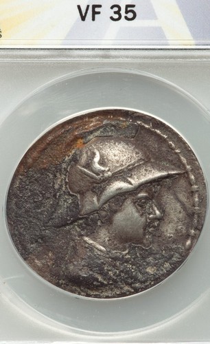 Bactria Eucratides Tetradrachm ANACS VF Ancient Silver Coin - Picture 2 of 4
