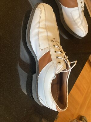 Footjoy Icon Men's Size 12 M White & Brown Golf Shoes FJ | eBay