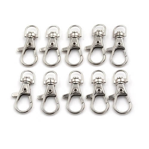 10x Lobster Clasp Swivel Trigger Clip Snap Hook Bag Car Key Rings Keychain J9 - Picture 5 of 6