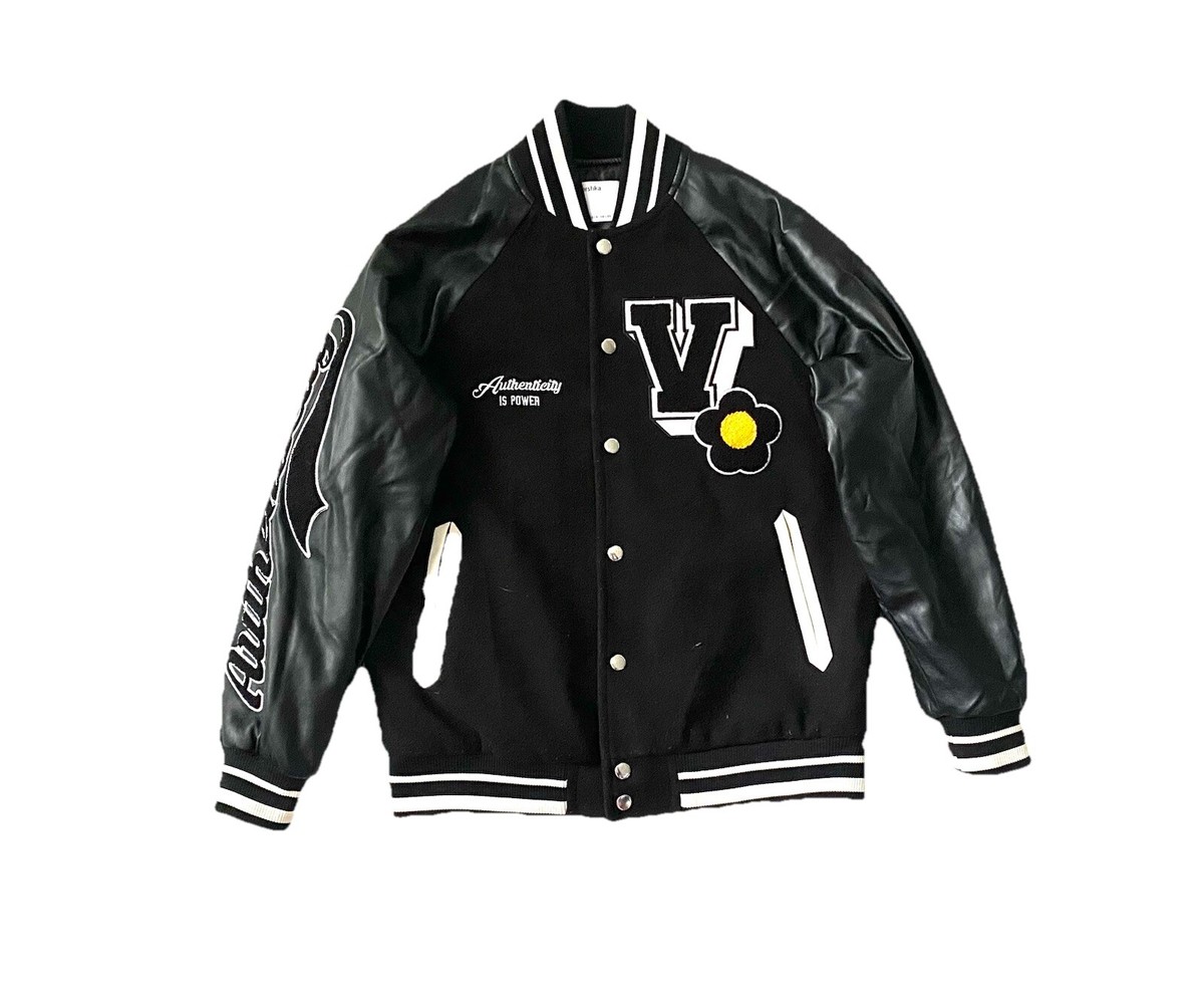 Varsity Jacket Bershka Jacket Price Women's Black BERSHKA Varsity - Main Image