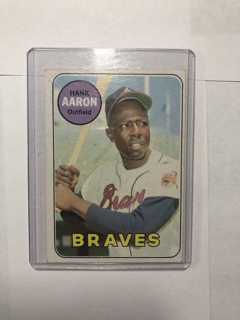 1969 Topps Hank Aaron Atlanta Braves 100 Baseball Card EBay