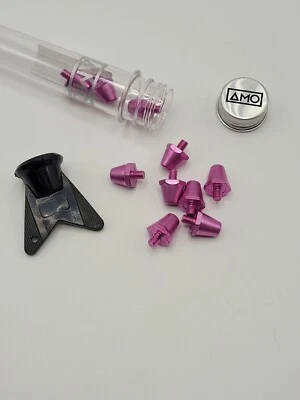AMO Professioneller Ersatz Metall weicher Boden Nieten - Pink: 8x13 mm + 4x15 mm