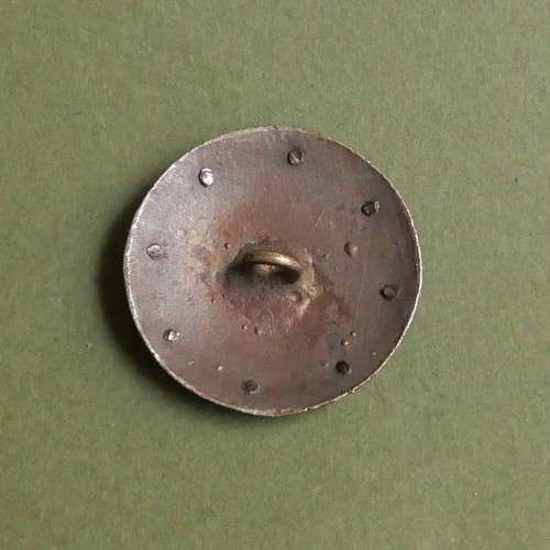 Bouton ancien - Émail peint grisaille & clous d'acier -23 mm-XIXe-Enamel Buttons - Picture 5 of 5