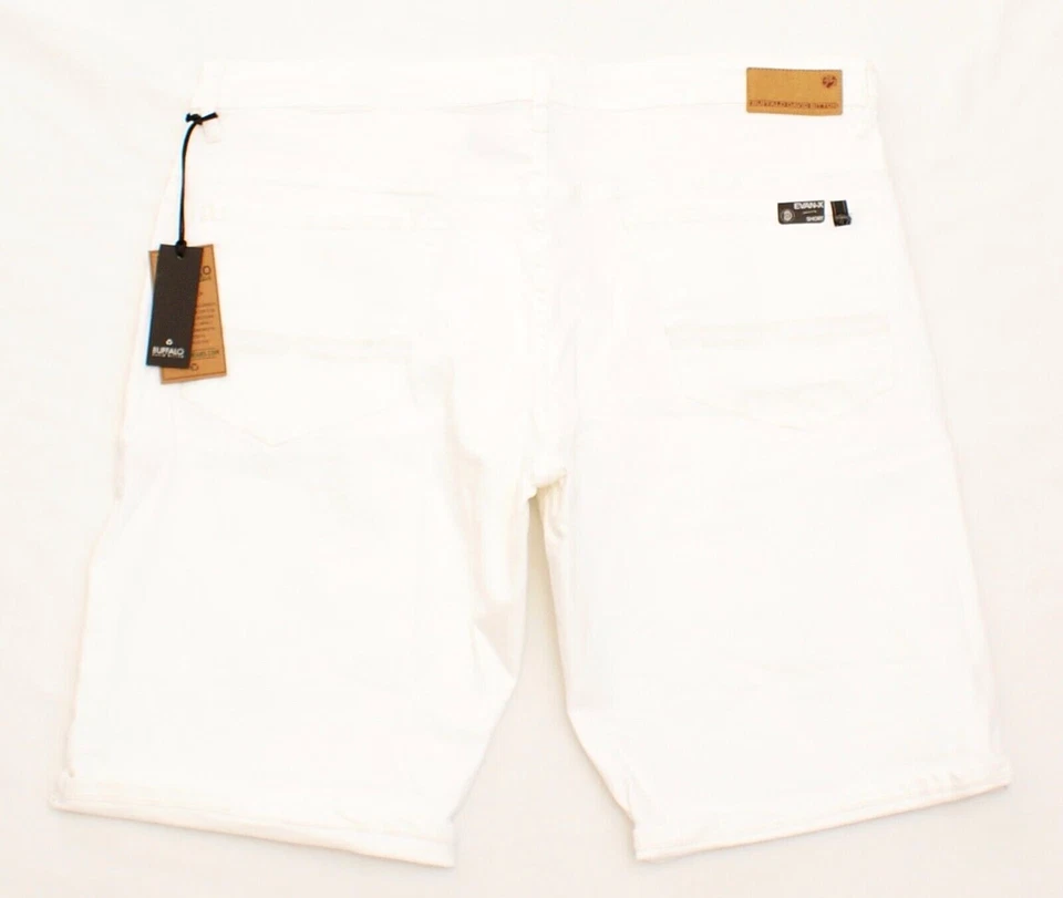 Buffalo David Bitton 白色 Evan-X 弹力牛仔短裤男式 38 码 — 第 2/2 张图片