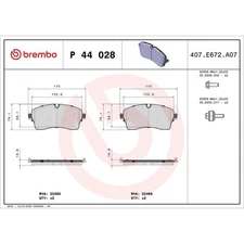 Brembo Prime Brake Pad Set P44028 Front Axle - High Quality - Free Shipping