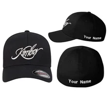 Personalizable Kimber America Logo Embroidered Flexfit Fitted Ball Cap