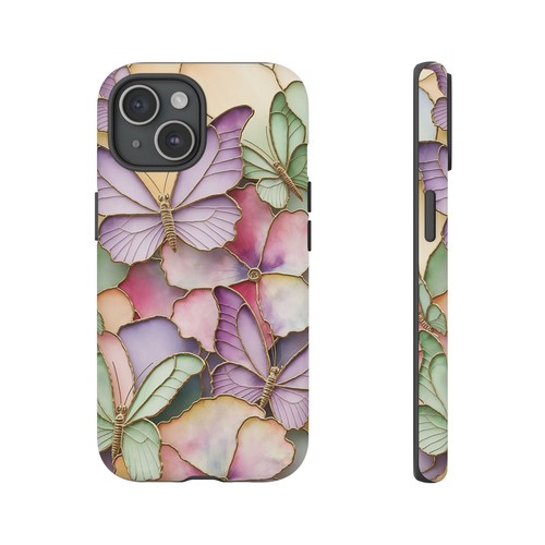 Pastel Butterfly Phone Case, Spring Floral Phone Cover, 3D Design | X72 - 第 34/272 張圖片