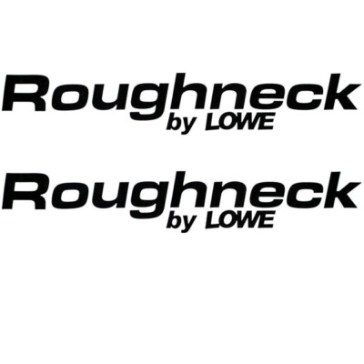 Lowe Boat Decal Stickers 1940679 | Roughneck 19 3/8 Inch Black (Pair)