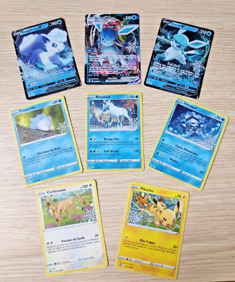 Pokemon Adventskalender Set 8 Karten Stamp Schneeflocke DE Givrali Weihnachten