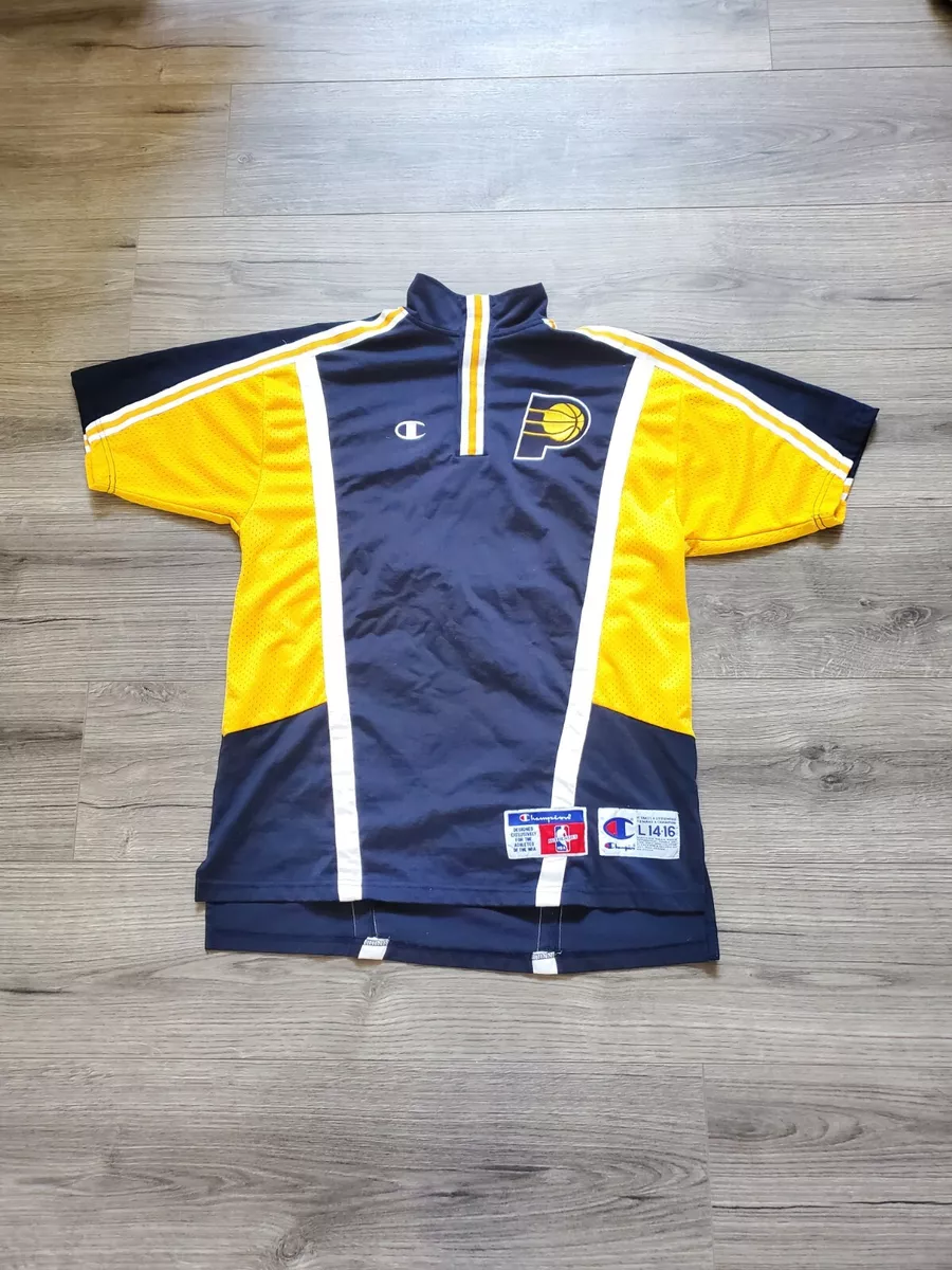 Vintage Champion Indiana Pacers NBA Warmup Shirt Jacket Boys Large