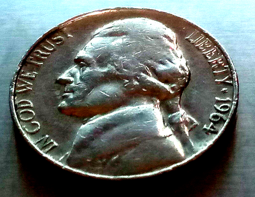 1964 Nickel No Mint Mark Error, COLLECTIBLE