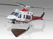 Bell 412EP Air Ambulance Victoria HEMS 3 Desk Wood Helicopter Model Small 1/48
