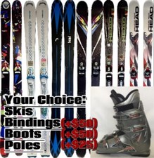 Head Ski Package Add Boots Bindings 137,149,150,163,165,170,174,181,184,191 CM