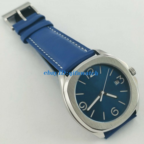 New 40mm Sapphire glass sterile Luminous Dial Date DG2813 Automatic Mens Watch - Picture 8 of 13