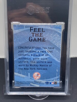 スポーツ選手 2000 FLEER Feel The Game Mickey Mantle 2000 FLEER GREATS OF THE GAME MICKEY MANTLE FEEL THE GAME