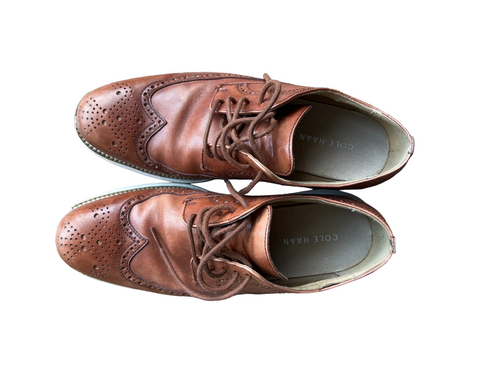SAOLA Cole Haan Grande Oxford da uomo originale Grand Wingtip marrone in pelle con lacci 8 5 m