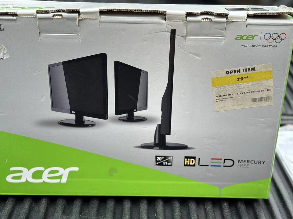 Acer S200HL 20” LCD Monitor With  Original Box Missing MountStand - Image 3 of 4