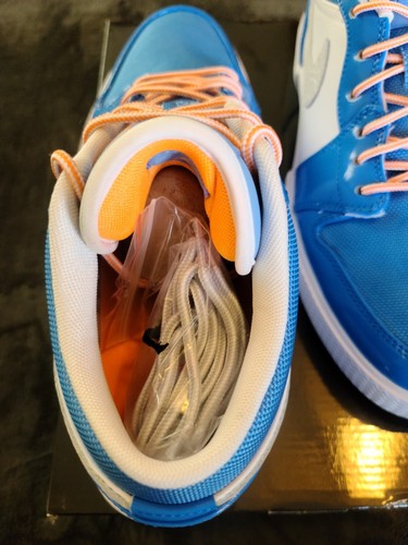 AIR JORDAN RETRO V.1 2011 WHITE/WHITE-ITALY BLUE-UNIVERSITY BLUE 481177 105 NWDS - Picture 11 of 18