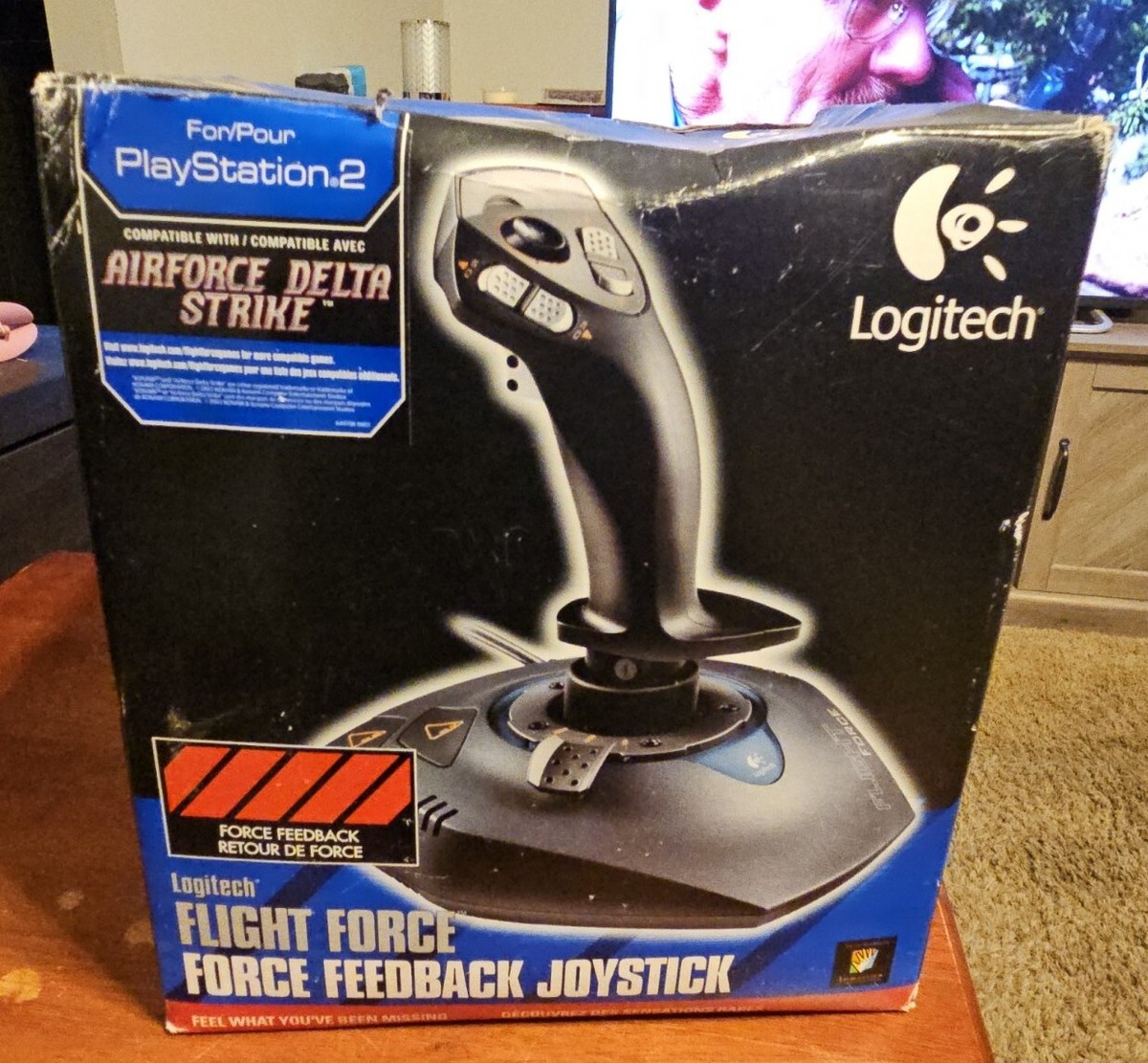 Logitech Flight Force Feedback Joystick for Sony Playstation 2 PS2 