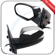 Pair Manual Memory Folding Chrome Side Mirrors Power Heated Fits 07-14 Chevy GMC