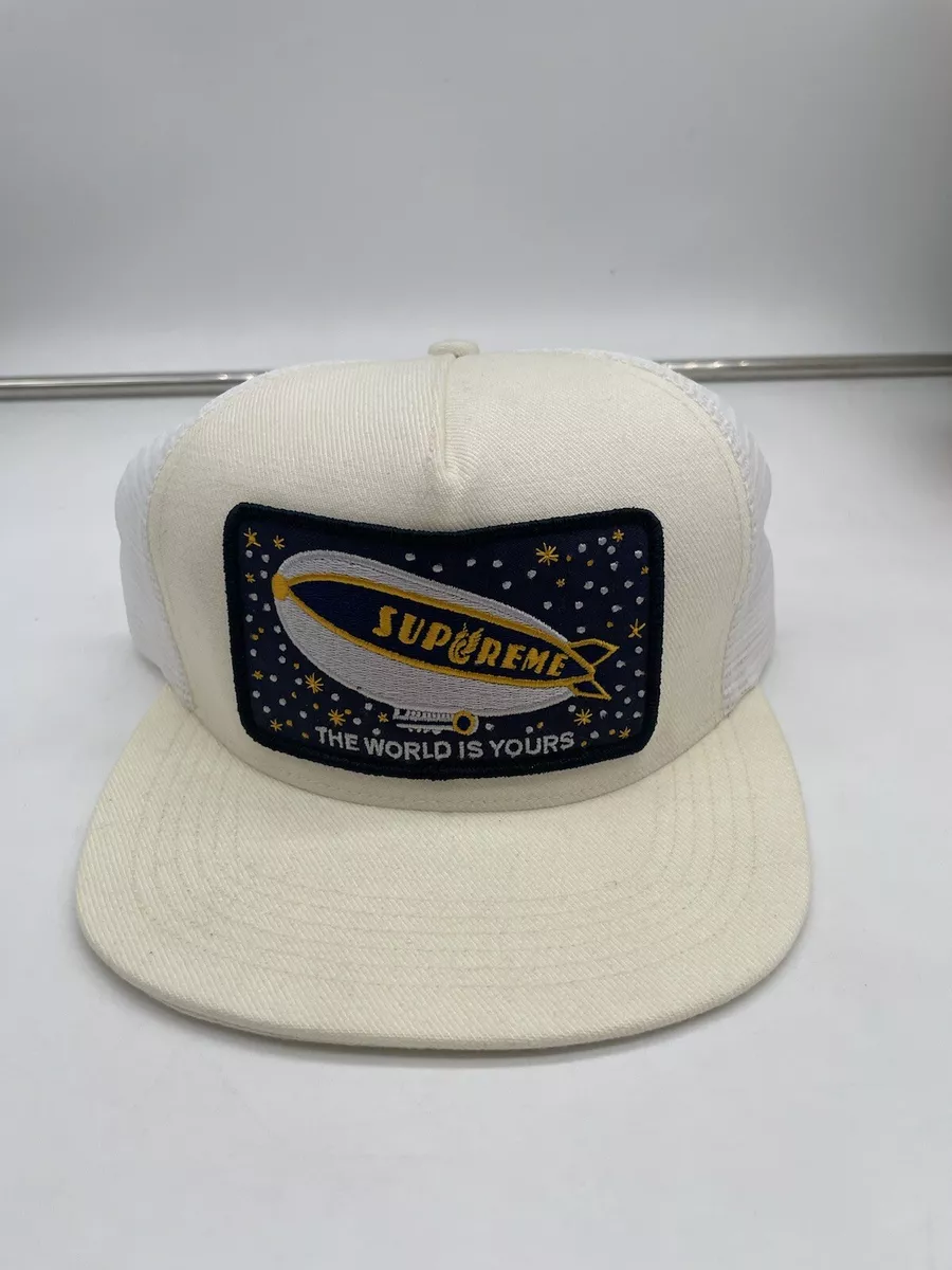 Supreme Blimp Mesh Back 5 Panel White Snapback Hat Scarface World Yours Cap