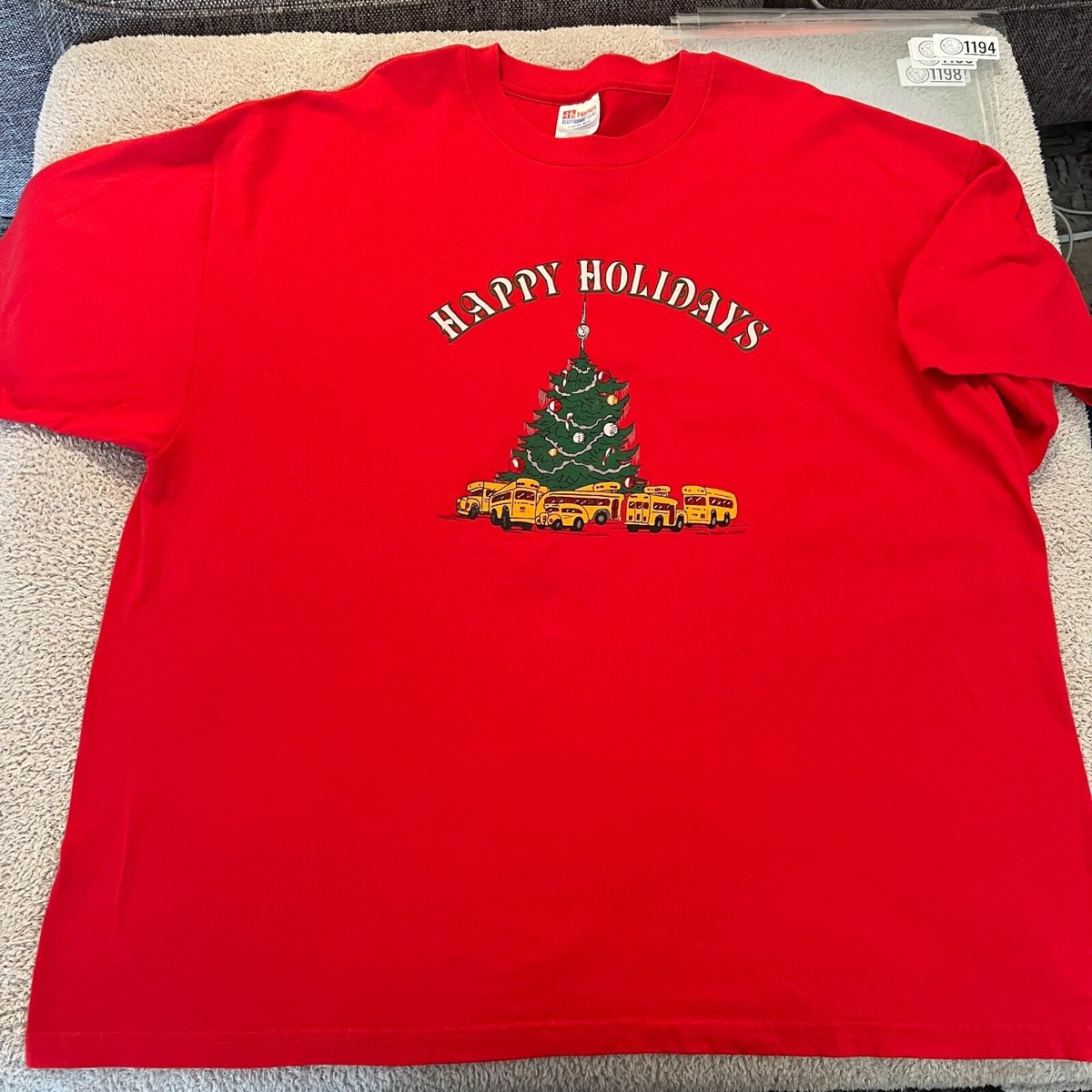 VINTAGE Christmas Happy Holidays Shirt Adult Extra Large 2XL XXL
