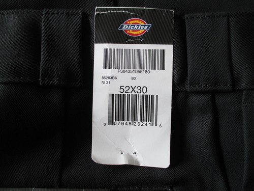 Dickies NEW Twill Work Pants Loose Fit Men's Size 52x30 Black Straight Leg - Picture 11 of 11