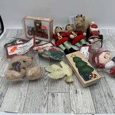 Christmas Mixed Lot Ornaments Figures Target Elf Wonder Shop Fibre Craft VTG Now
