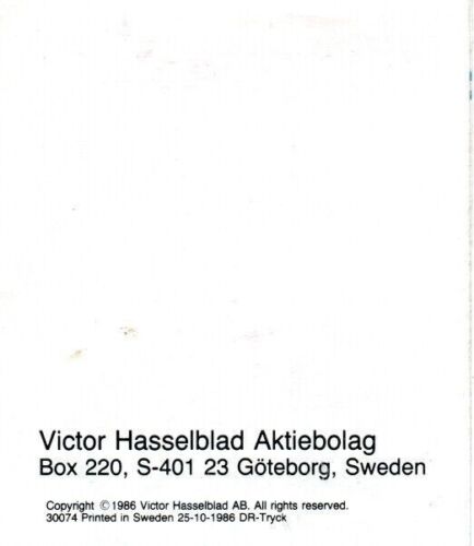 Hasselblad A12/A24 Roll Film Magazines owner's manual (6 pages/1986) - Picture 3 of 3