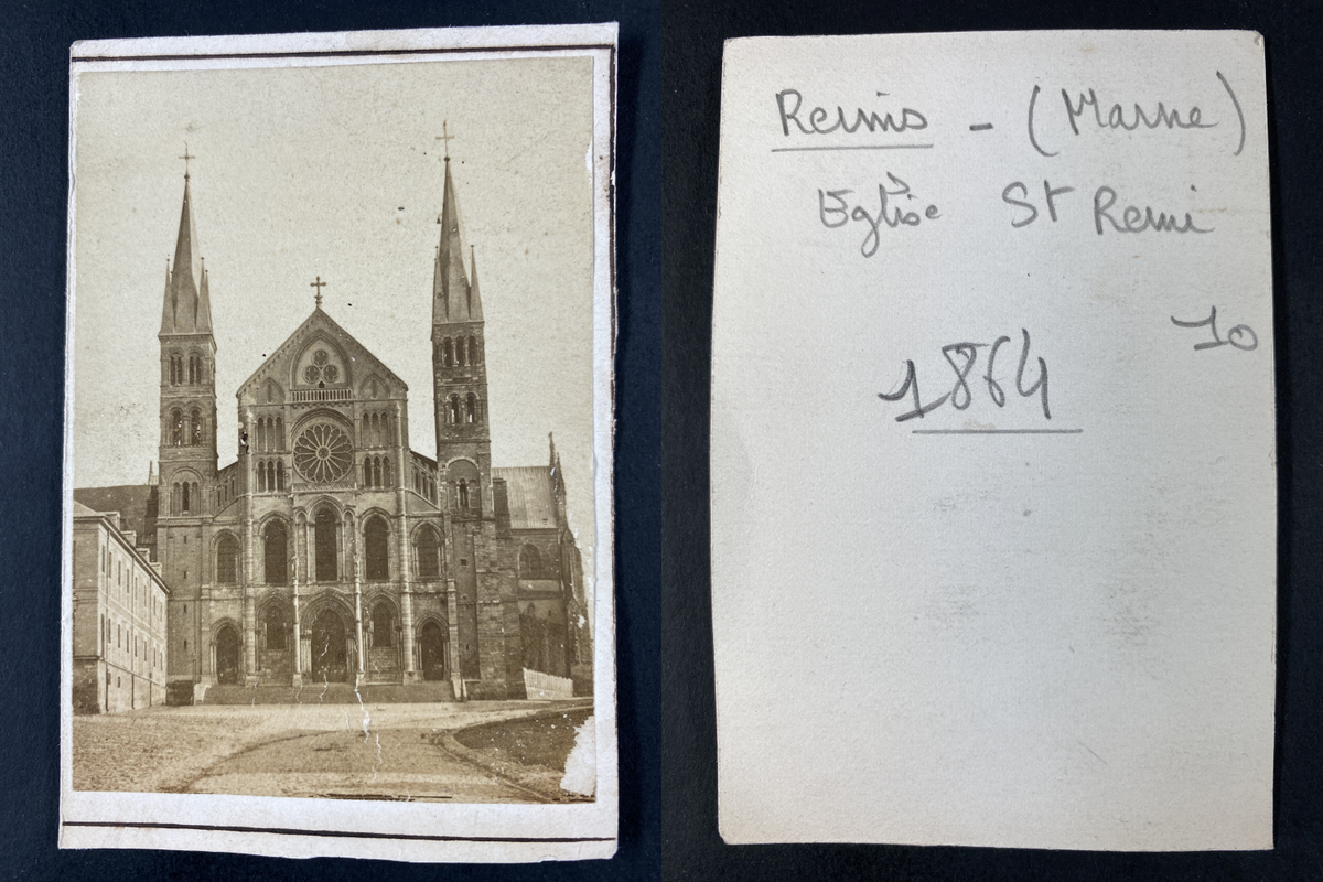 Tirage Citrate Vintage De La Basilique Saint-Remi De Reims - Format 9x12 Cm, Circa 1900