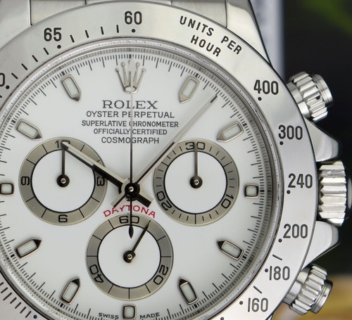 ROLEX - Vintage 40mm Stainless Steel DAYTONA White Index Dial 116520 SANT BLANC - Picture 8 of 10