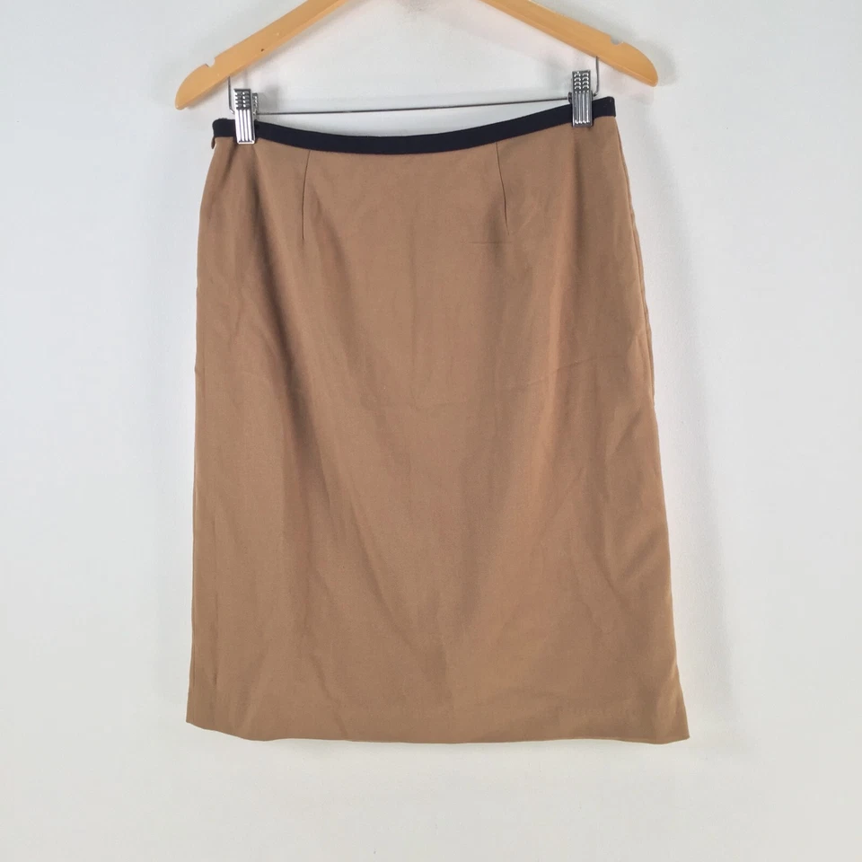 Laura Ashley юбка женщин 10 карандаш верблюд коричневый длина до колена молнии 111902 - Изображение 4 из 4