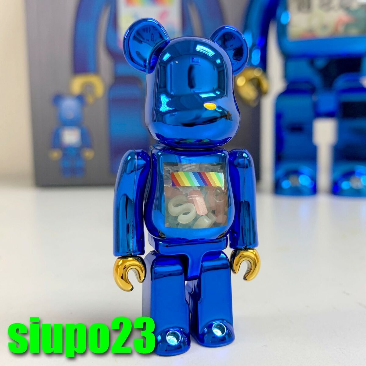 Medicom 400% + 100% Bearbrick ~ J.S.B. Be@rbrick JSB Version 3 Metallic Blue