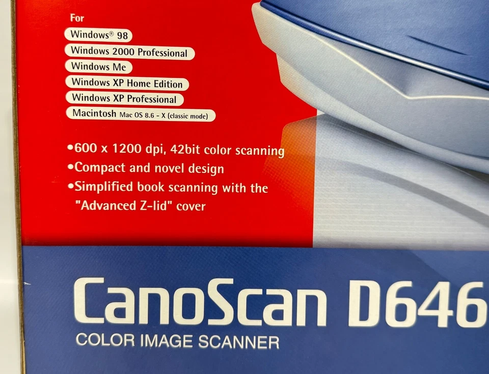 Canon CanoScan D646U ex Color Image Flatbed Scanner 600 x 1200 dpi 42 Bit Color - Image 2 of 4