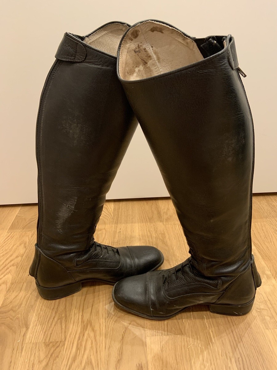 Felix Bühler, Milano, Lederreitstiefel Schwarz, Größe 38