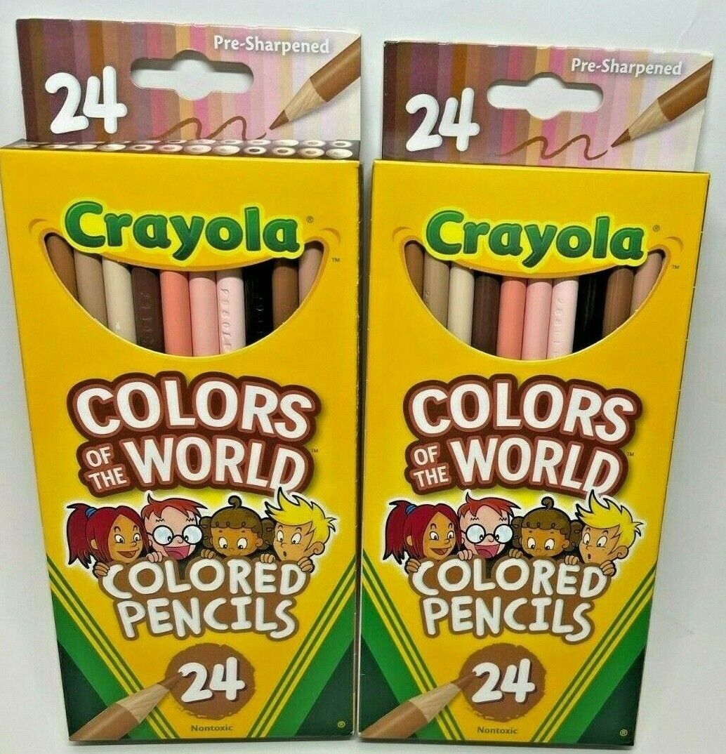 2) Crayola Colors of The World Pencils 24 pc Multi Colors for Kids